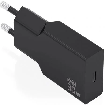 AISENS Cargador Ultra Delgado GaN 30W USB-C Negro